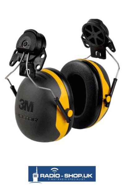 Helmet Mounted X2P3 - 3M PELTOR Earmuffs - Yellow - SNR =30dB