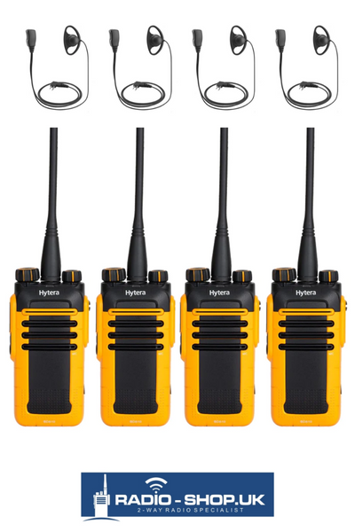 Hytera BD615 Quad Radio Pack with Earpieces
