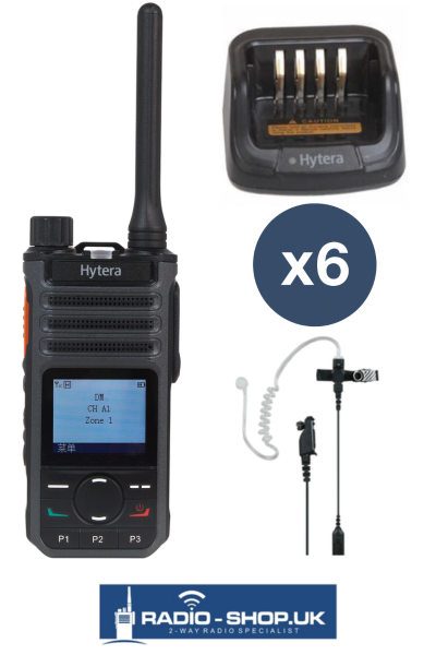 Hytera_BP565_Six_Pack_With_Earpiece