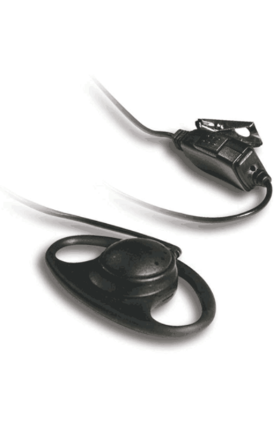D-Shape Earpiece with PTT and Mic - KENWOOD 2-Pin