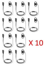 D-shell earpiece for Motorola R2 and DP1000 two way radios