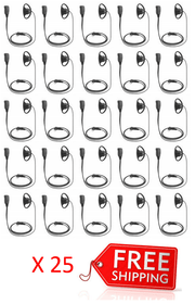 D-shell earpiece for Motorola R2 and DP1400 two way radios