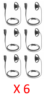 D-shell earpiece for Motorola R2 and DP1400 two way radios