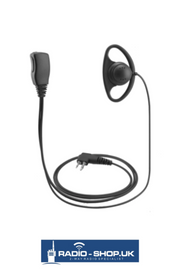 D-shell earpiece for Motorola R2 and DP1400 two way radios