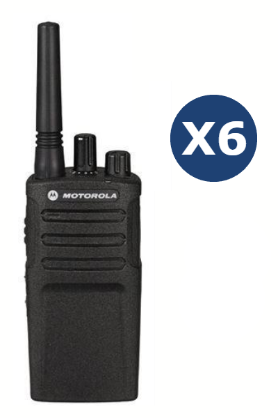 Motorola XT420 6 pack licence free two way radios with chargers