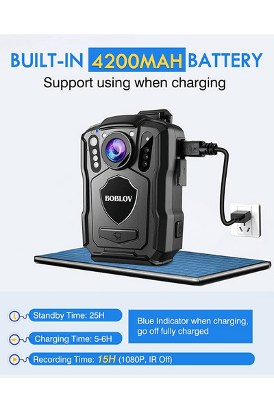 Body Camera 64GB With 4200mAh Battery