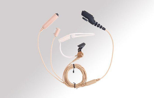 Bundle - Hytera 3 wire Surveillance Earpiece with Transparent Acoustic Tube (Beige) - EAN17_Radio-Shop UK