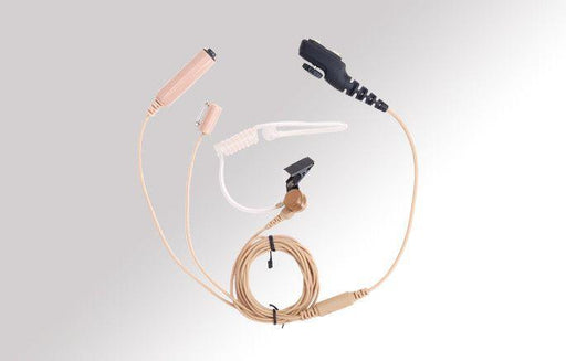 Hytera 3 wire Surveillance Earpiece with Transparent Acoustic Tube (Beige) - EAN17_Radio-Shop UK