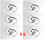 Bundle - Hytera Receive-Only C Style Earpiece (for use with PTT & MIC cable) - EH-01_Radio-Shop UK