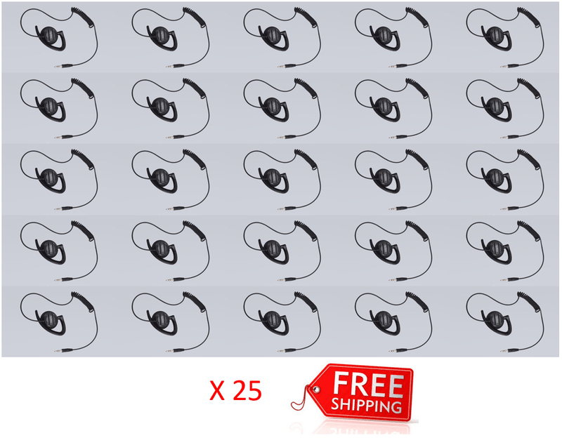 Bundle - Hytera Receive Only Adjustable Earhook with Swivel Speaker (for use with PTT & MIC cable) - EH-02_Radio-Shop UK