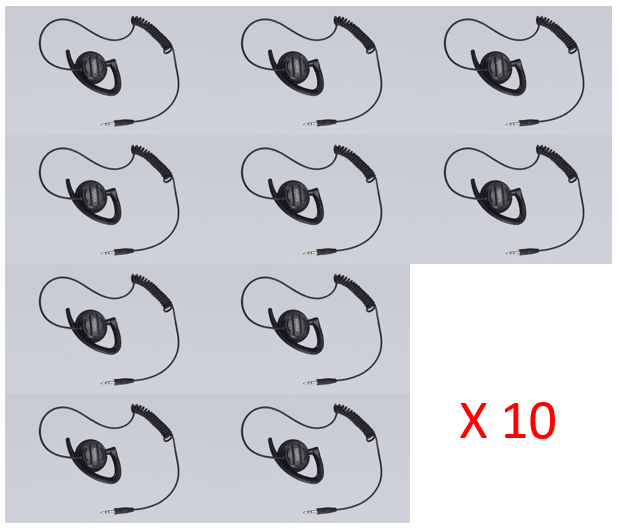 Bundle - Hytera Receive Only Adjustable Earhook with Swivel Speaker (for use with PTT & MIC cable) - EH-02_Radio-Shop UK