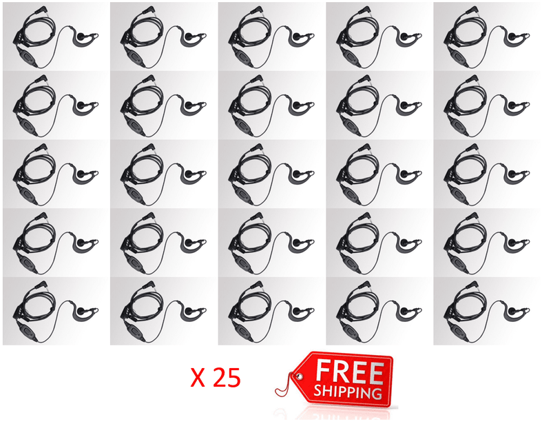 Bundle - Hytera C-shape earpiece with in-line mic/PTT with VOX function (switchable) - EHS09_Radio-Shop UK