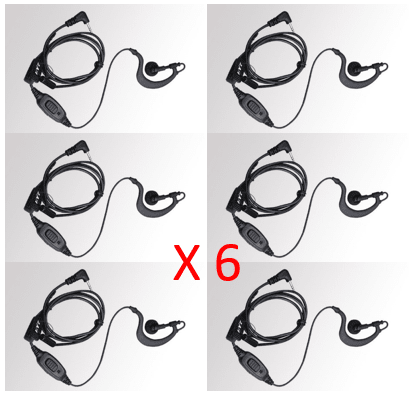 Bundle - Hytera C-shape earpiece with in-line mic/PTT with VOX function (switchable) - EHS09_Radio-Shop UK