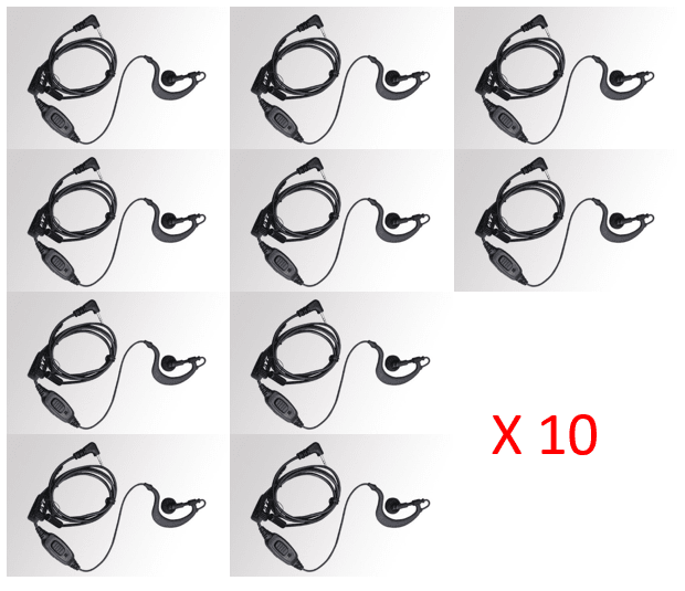 Bundle - Hytera C-shape earpiece with in-line mic/PTT with VOX function (switchable) - EHS09_Radio-Shop UK