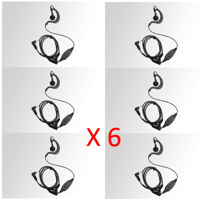 Bundle - Hytera C-shape earpiece with in-line mic/PTT with VOX function - EHS12_Radio-Shop UK