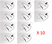 Bundle - Hytera Receive Only Earpiece With Transparent Acoustic Tube (for use with PTT & MIC cable) - ES-02_Radio-Shop UK