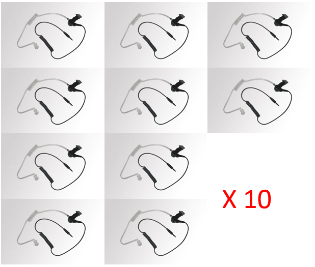 Bundle - Hytera Receive Only Earpiece With Transparent Acoustic Tube (for use with PTT & MIC cable) - ES-02_Radio-Shop UK