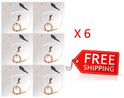 Bundle - Hytera 3 wire Surveillance Earpiece with Transparent Acoustic Tube (Beige) - EAN17_Radio-Shop UK