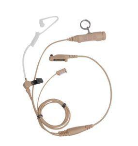 Hytera 3-wire Dual-PTT Surveillance Earpiece with Transparent Acoustic Tube (Beige) - EAN19_Radio-Shop UK