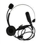 Lightweight Headset, Single Ear with Headband & In-Line PTT - VALHSDP4_Radio-Shop UK