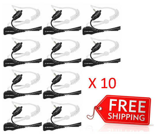 Bundle - Motorola 2-Wire Earpiece with clear acoustic tube (Black) - PMLN6530A_Radio-Shop UK
