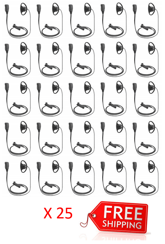 Bundle - Value Audio D-Shell Earphone for use with Motorola - VADSDP4_Radio-Shop UK