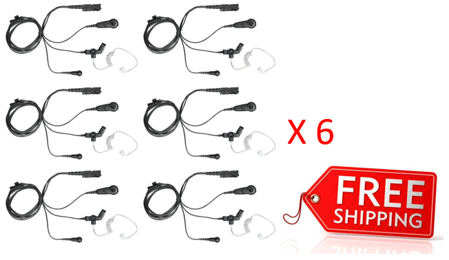 Bundle - Motorola 3 Wire Surveillance Earpiece Kits - Black - PMLN6754_Radio-Shop UK