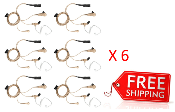 Bundle - Motorola 3 Wire Surveillance Earpiece Kits - Beige - PMLN6755_Radio-Shop UK