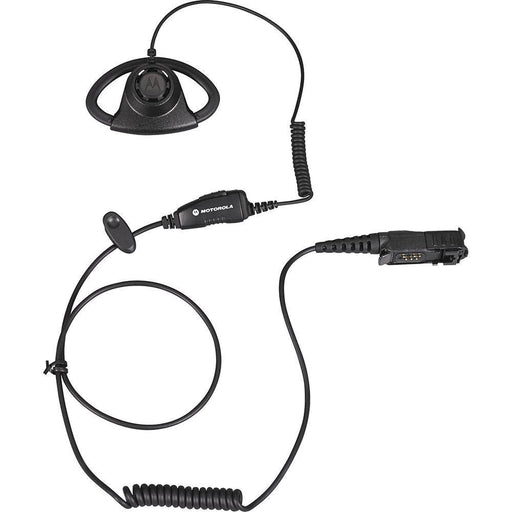Motorola Adjustable D-style Earpiece with in-line Microphone (Black) - PMLN6757_Radio-Shop UK