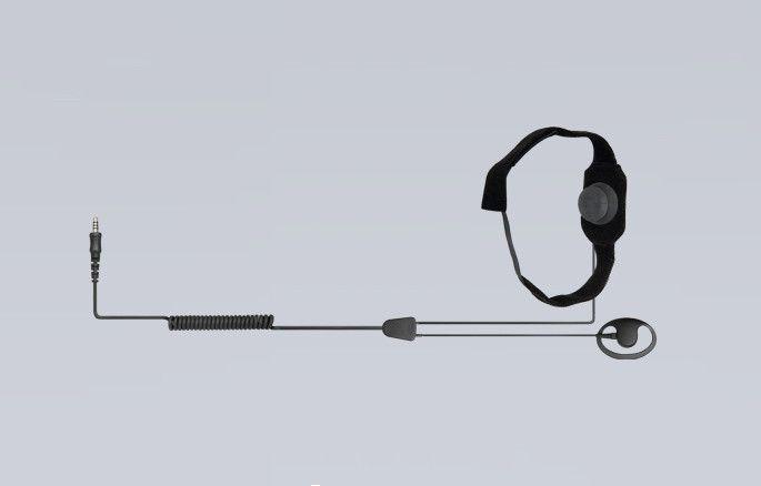 ATEX Throat Microphone Headset above PTT part - POA61-Ex_Radio-Shop UK