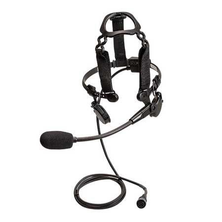Motorola Tactical Heavy-Duty Temple Transducer with Boom Microphone - PMLN6833_Radio-Shop UK